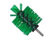 BUFFKING Plastic Spiral Soft Bristle Cleaning Drill Brush for Softer Surfaces, Upholstery, Delicate Carpets, appliances, Electronic (Green, 3 Inches)