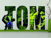 Superhero Hulk Custom name wall decal, personalized sticker, personalized decal