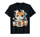 Cat Boba Tea Bubble Tea Anime Kawaii Neko Kinder Teen Vintage T-Shirt