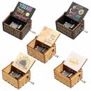 You are My Sunshine Music Box Black Engraved Hand-Cranked Wooden Suitable Gifts
