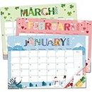GuassLee Desk Calendar 2024-2025 - Colorful Desk Calendar from January 2024 to June 2025, 11.5 x 17 inches, 18 Monthly Calendar with Hanging Rope, Notes and Large Ruled Blocks for Home School Office