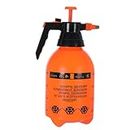 Garden Pump Sprayer, 2L Hand Pressure Sprayer with Adjustable Pressure Nozzle Pressure Spray Bottle for Lawn, Garden,Home Cleaning,Car Washing(Orange)
