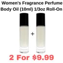 Women's Fragrance Perfume Body Oil Premium 10ml RollOn (2 PACK)-Select from List