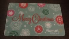 WALMART LENTICULAR GIFT CARD MERRY CHRISTMAS SNOWFLAKES NO VALUE US NEW