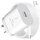 25W Super Fast Charger, USB C Wall Charger with 1m Type C Cable for Samsung, Aerostralia 25W USB C Wall Plug Compatible with Galaxy Ultra S24/S23/S22/S21, A54, Note 20,Galaxy Watch，iPhone 15 pro, iPad