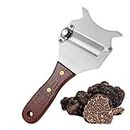 Chocolate Shaver, Stainless Steel Truffle and Chocolate Shaver, Stainless Steel Adjustable Thickness Butter Chocolate Truffle Cutter Outdoor Wood Handle Household Kitchen Cooking Tool