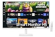 Samsung 32" M5 Smart White UHD Monitor with Smart TV Apps and Mobile connectivity (LS32CM501ENXZA) [Canada Version] (2023)