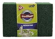 Star Wash Polyester Multipurpose Band 3x4" Scrub Pads (Green, 20-Piece)