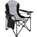 Colegence Oversized Camping Outdoor Heavy Duty Chair Support 400 LBS Carry Bag Included, Heavy People Full Padded Folding Chairs with Lumbar Support, Cooler Bag, Mesh Cup Holder, Pocket for Lawn,Sport