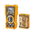 INGCO Digital Multimeter, 2000 Counts | LCD with Backlight | Low Battery Indication Multimeter for Measures AC/DC Voltage, DC Current, Resistance, Battery and Diode Test