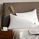 SERTA Down Illusion Lot de 2 oreillers de lit doux hypoallergéniques moyennement fermes pour dormir - Jumbo - Blanc