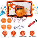 Fresh Fab Finds Indoor Mini Basketball Hoop Set Over Door Basketball Hoop with 4 Inflatable Balls Electric Audio Scorer Foldable Basket Gift for Kids and Adults