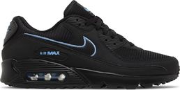 New NIKE AIR MAX 90 Men's Casual Shoes BLACK UNIVERSITY BLUE US SZS 7-14 NIB