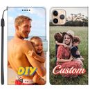 Personalized Flip Leather Wallet Phone Case Cover Custom Printed Photo Picture
