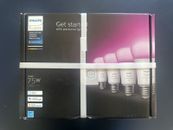 Philips Hue White and Color Ambiance A19 Bluetooth 75W LED Starter Kit 4 Pack