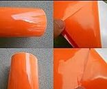COSMOS STAR™ Orange Shiny Car Wrap Vinyl Wrap Roll Air Release Technology Wrapping Roll for car and Motor Bikes (24 x 48 inch, Orange)