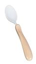 Homecraft Caring Cutlery, Ivory Handle Soft Coated Spoon (Eligible for VAT Relief in the UK) Ergonomic Stainless Steel Eating Utensil, Silverware for Weak Grip, Elderly, Disabled, Handicapped