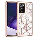 Asuwish Phone Case for Samsung Galaxy S21 Ultra 5G Cell Mobile Cover Hybrid Luxury Cute Marble Shockproof Full Body Hard Heavy Duty Slim Accessories S21ultra 21S S 21 21ultra G5 Women Men Rose Gold