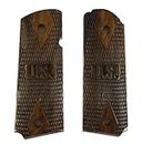 WWII US Army Original M1911 / 1911 .45 Colt Walnut Wood Pistol Grips - (US Sign) Reproduction