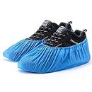 100 Pack Disposable Plastic Shoe Covers, Durable Waterproof & Anti-Slip Boot Covers for Home Office, One Size Fits Most