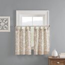 Waverly Stencil Vine Window Curtain Tier Panel Pair, 100% Cotton, 52 x 36 in White | 26 H x 36 W x 2.5 D in | Wayfair 18692052036LIN
