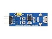 Waveshare PL2303 USB to UART (TTL) Communication Module, Micro Connector, Supports Windows XP/7/8/10/11/...