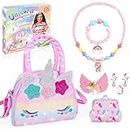 Girl Toys Age 3-8,Topunny Little Girls Purse with Jewelry Unicorn Gifts for Girls Princess Toys for Toddler Party Great Birthday Gift for 3 4 5 6 7 8 Year Old Girls