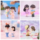 2pcs Cute Lovers Couples Miniature Landscape DIY Ornament Home Fairy Garden Dollhouse Decor Ornament