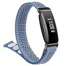 Nylon Bands for Fitbit Inspire 2 Bands for Women Men, Soft Breathable Adjustable Replacement Strap Wristbands for Fitbit Inspire 2 & Inspire HR & Inspire Bands (Cape Blue)