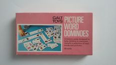 1970s Picture Word Dominoes Galt Toys , made in England