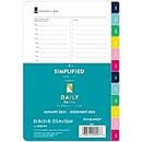 AT-A-GLANCE Simplified by Emily Ley 2024 Daily Refill Set, 5-1/2" x 8-1/2", Desk Size, One Page Per Day Refill (EL100-4311-24)