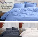 Duvet Cover 3 Pcs 100% Cotton Set Ultra Soft Duvet Bedding Sets Queen-King Size