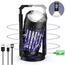 Bug Zapper for Outdoor Indoor, 4200V 15W UV Mosquito Killer Lamp Waterproof Electronic Mosquito Zapper Fly Catcher Fly Traps, Fly Zapper Insect Killer Mosquito Trap for Kitchen Balcony Patio Camping