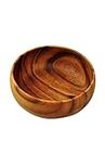 Pacific Merchants Acaciaware, Acacia Wood Calabash Salad Bowl 10" x 3", Hand Made From One Solid Piece Of Hardwood, Sustainable, Large Salad Bowl, Eco-Friendly, Hand Crafted