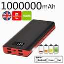 1000000mAh Power Bank 4USB Batery Portable Charger Fast Charging for Cell Phone
