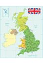 Mini póster de arte cartel de arte con impresión artística de mapa del Reino Unido con bandera estampado artístico 8x12