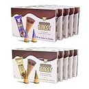 Pure Temptation ChocoBlast Premium Delicious Chocolate Flavoured Choco Fills Waffle Cones - Chocolate Gift Box - Pack of 10 (Chocolate Pack of 5 + Almond Pack of 5) (Each Box Contains 6 Pcs)