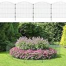 REAWOW Garden Fence Set with 12 Fence Panels And 13 Rods Garden Fence Also Suitable for Fencing Pets