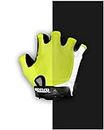 High Visibility Summer Cycling Gloves - High Reflective and Fluorescent (Large, Half Finger)