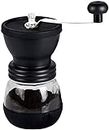 BEING CART® Manual Coffee Mill Grinder with Ceramic Burrs, with Stainless Steel Handle and Silicon Cove,Coffee Container Capacity:(350ml)