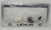 2x STAINLESS STEEL FRAME for LEXUS Car METAL TAG COVER LICENSE PLATE Chrome NEW