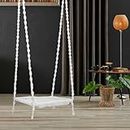 Patiofy Cotton Swing/Jhula for Indoor Room/Swing for Adult/Swing for Living Room/Swing for Balcony, Garden, Indoor & Outdoor/Swing Chair with Hanging Kit/Hanging Hammock Swing (White)