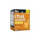 Tea India Chai Moments Ginger Turmeric Chai Tea Instant Latte Mix Flavorful Blend Of Premium Black Tea, Cardamom & Natural Ingredients Traditional Indian Tea Individually wrapped 10 Sachets
