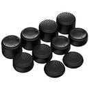 PlayVital Black Ergonomic Thumbstick Grips for Nintendo Switch Pro, PS5, PS4, Xbox Series X/S, Xbox One, Xbox One X/S Controller - with 3 Height Convex and Concave - Raised Dots & Studded Design