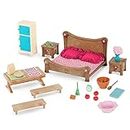 Li'l Woodzeez - Set da camera da letto e sala da pranzo, set da 26 pezzi, con mobili per camera da letto e accessori da cucina, giocattoli in miniatura e set da gioco per bambini dai 3 anni in su.