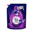 Surf Excel Matic Front Load Liquid Detergent 4L Refill Pouch, Designed for Tough Stain Removal on Laundry in Washing Machines - Mega Saver Pack