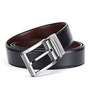 CREATURE Men's Reversible Shiny Pu-Leather Formal Belts(Color-Black/Brown||BL-014)
