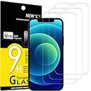 NEW'C [3 Pack Designed for iPhone 12/12 Pro (6.1") Screen Protector Tempered Glass, Case Friendly Anti Scratch Bubble Free Ultra Resistant