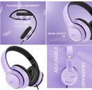 Girls Headphones School Headset Over-Ear Wired Foldable with Microphone Laptops
