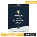 Morton Coarse Kosher Salt for Culinary Excellence – 48 oz Box